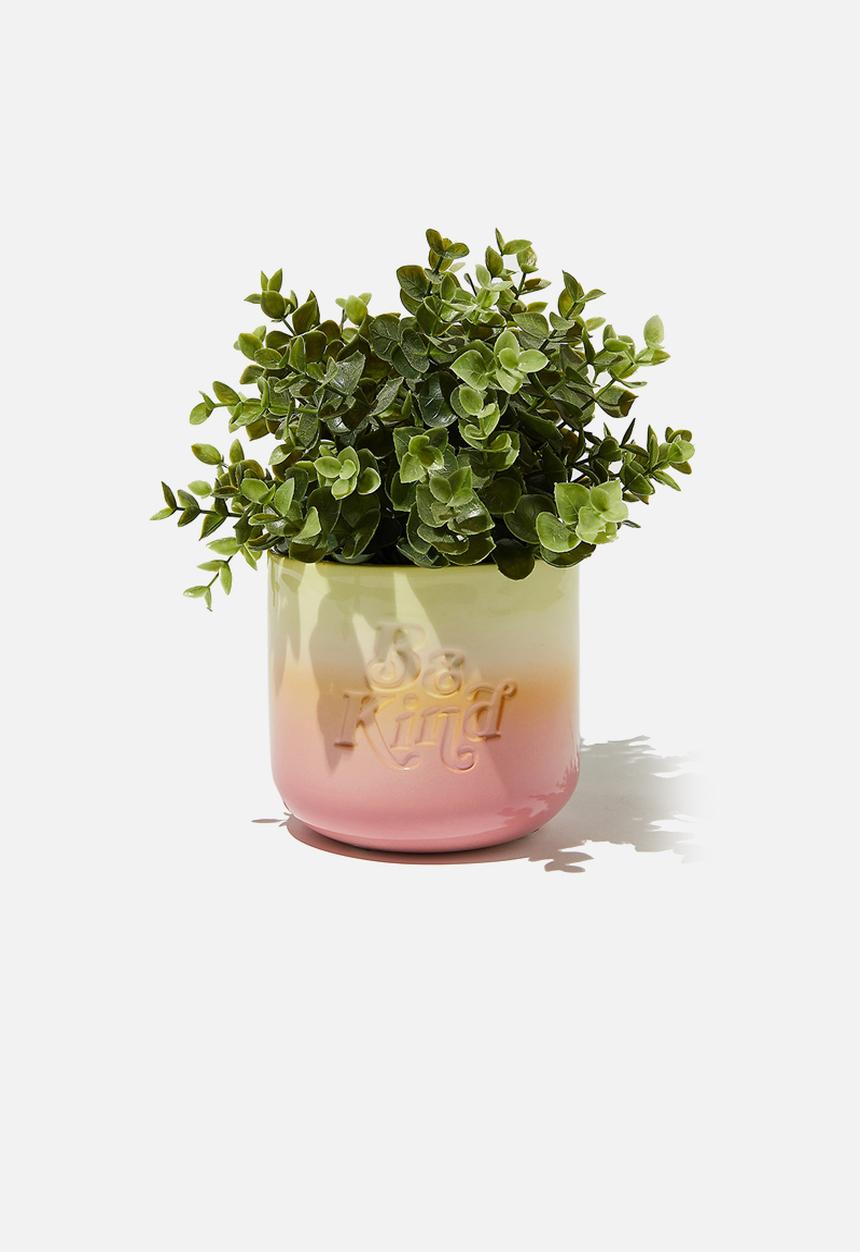 Typo - Midi shaped planter - pink glaze kind