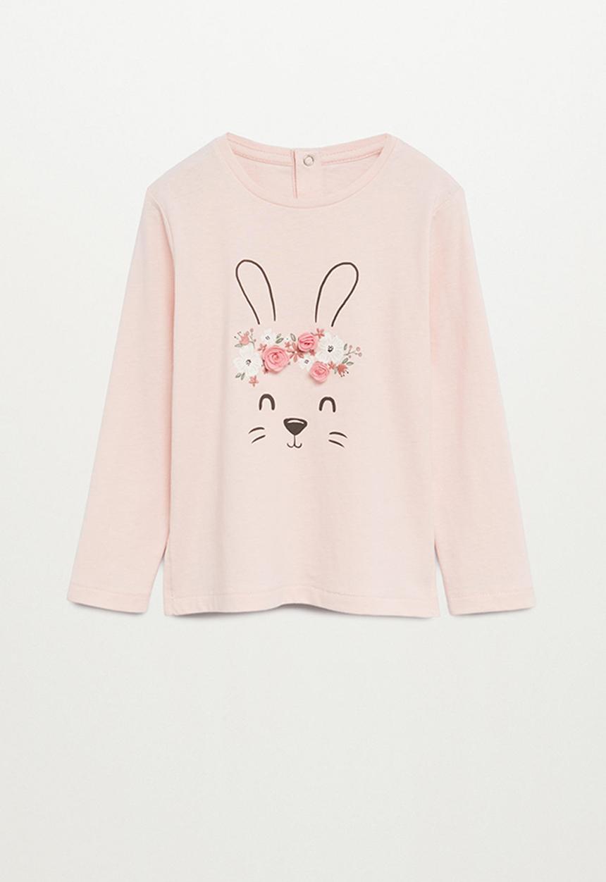 MANGO - Liebre long sleeve tee - pink