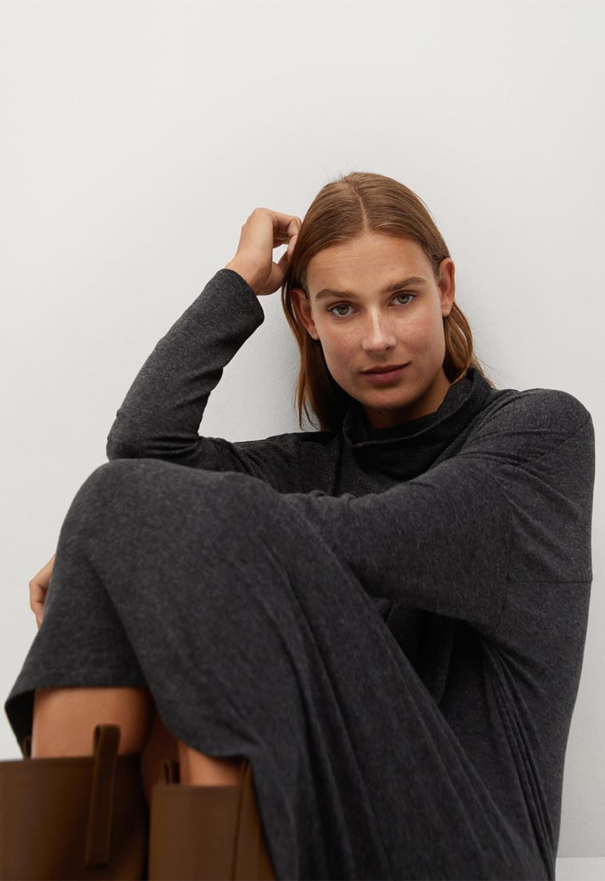MANGO - Dress bila - dark grey