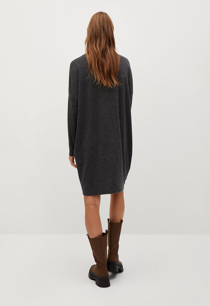 MANGO - Dress bila - dark grey