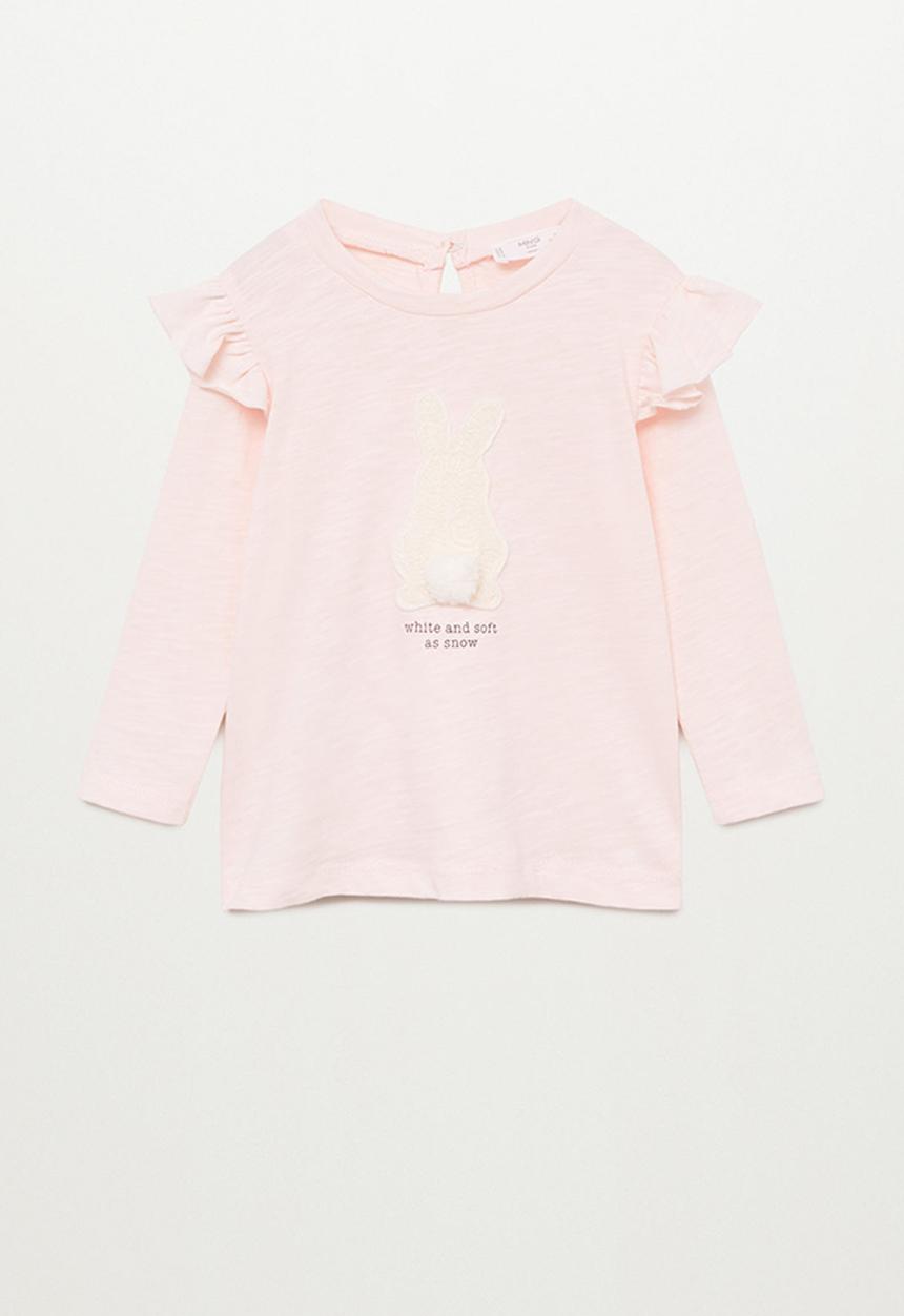 MANGO - Bunny long sleeve tee - pink