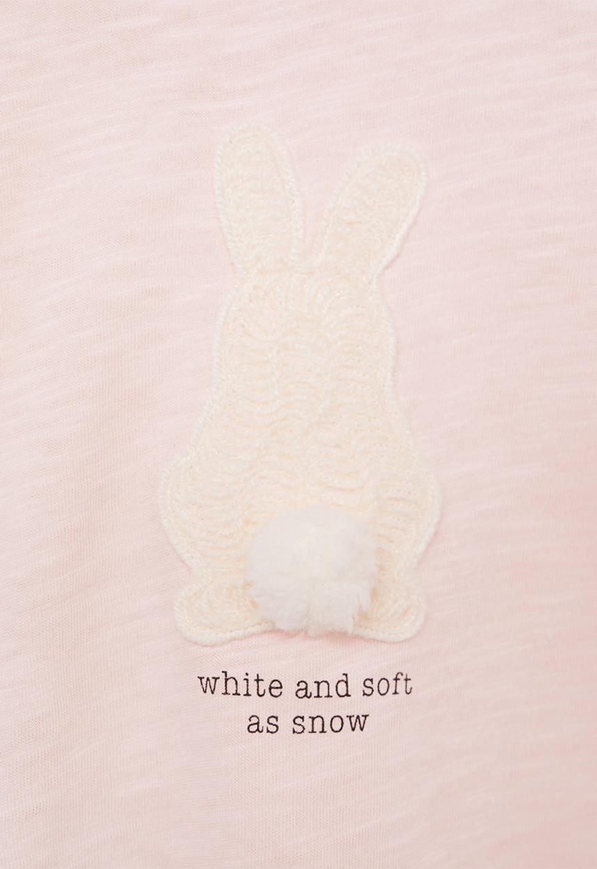 MANGO - Bunny long sleeve tee - pink