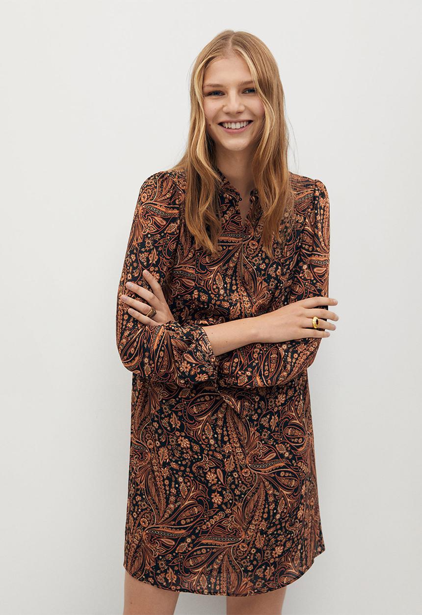 MANGO - Dress oslo - brown