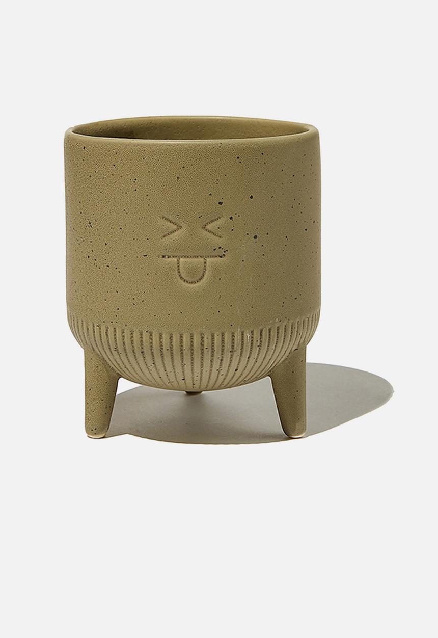 Typo - Midi shaped planter - speckle face