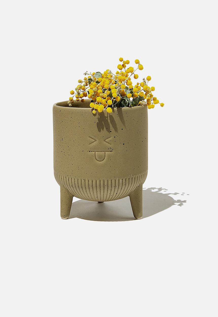 Typo - Midi shaped planter - speckle face