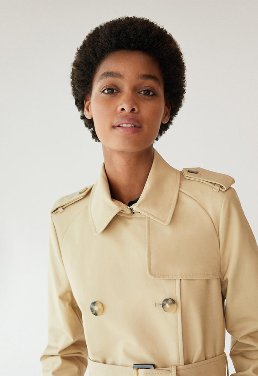 MANGO - Trench coat polana - beige