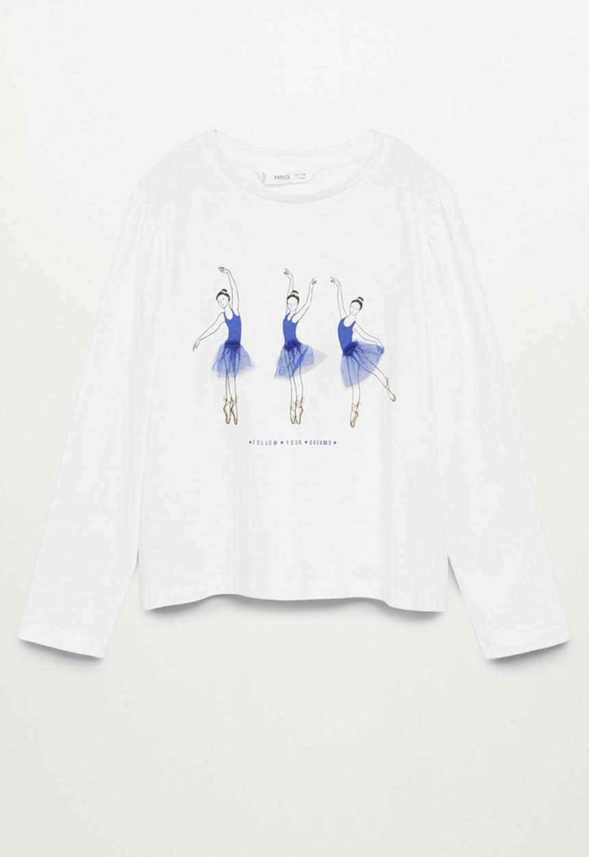 MANGO - Baile long sleeve tee - white
