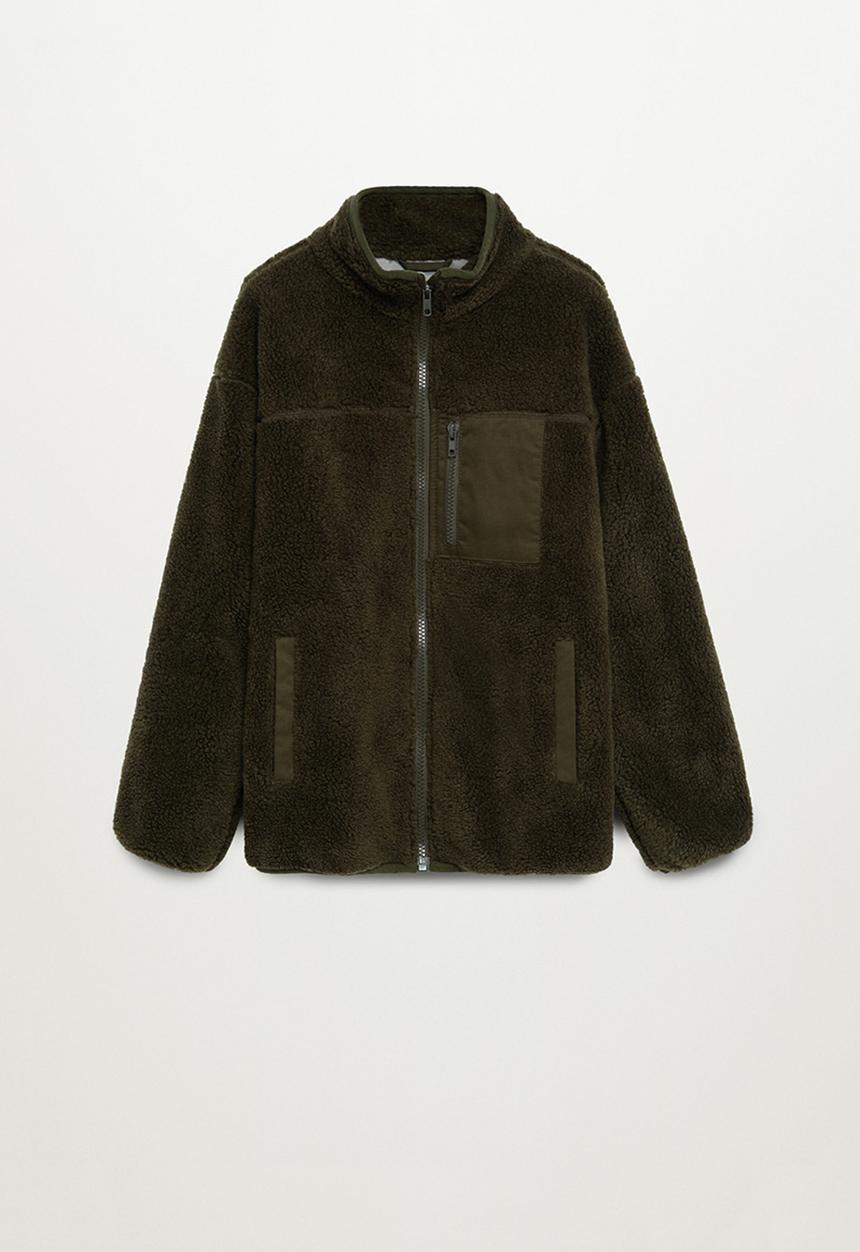 MANGO - Borrego anorak - green