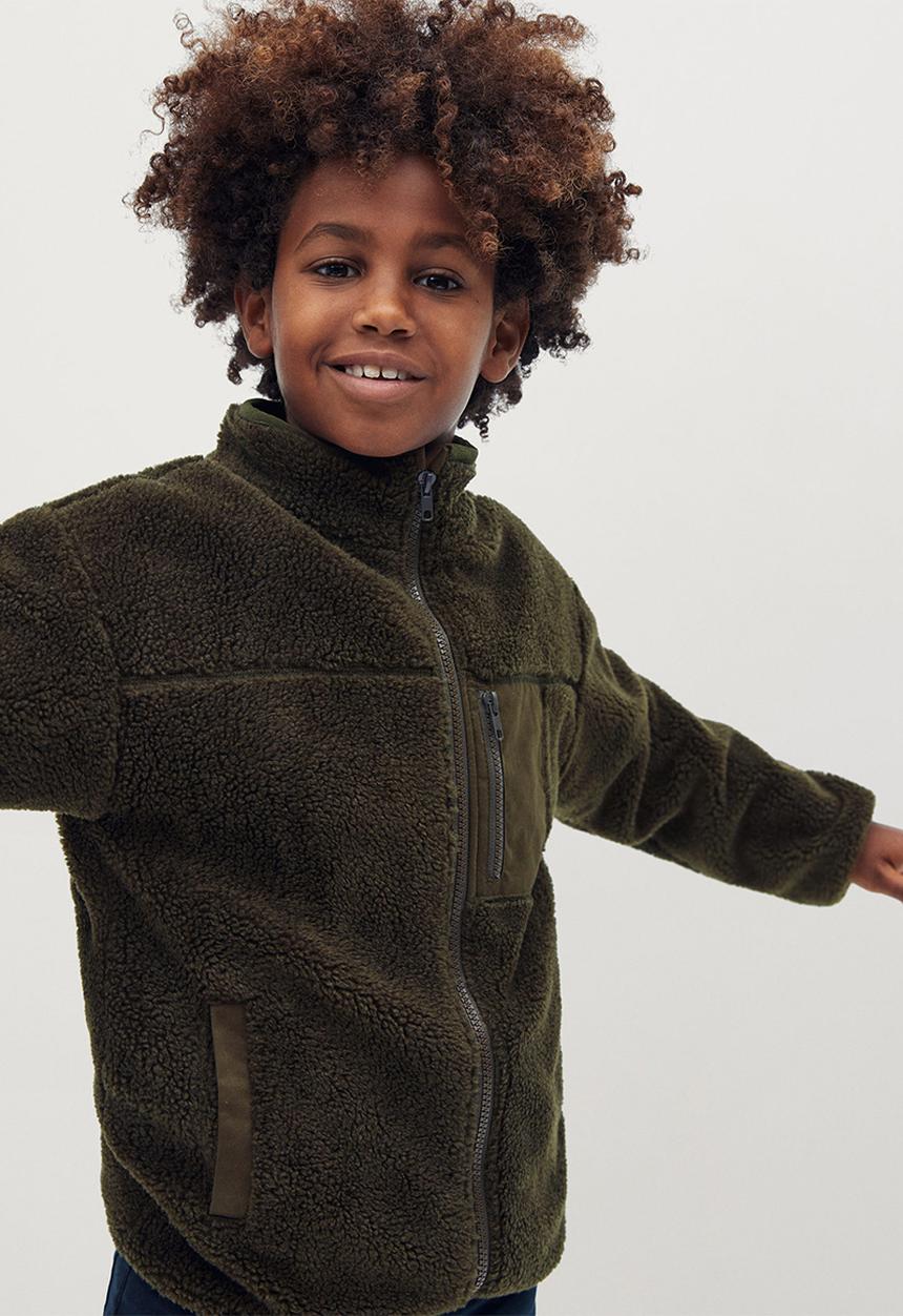 MANGO - Borrego anorak - green