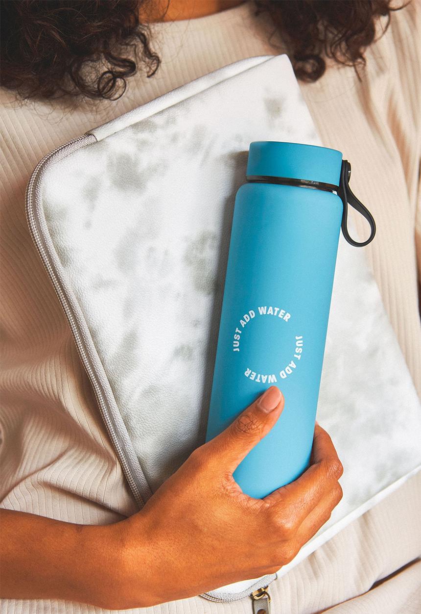 Typo - On the move metal drink bottle 500ml- blue 