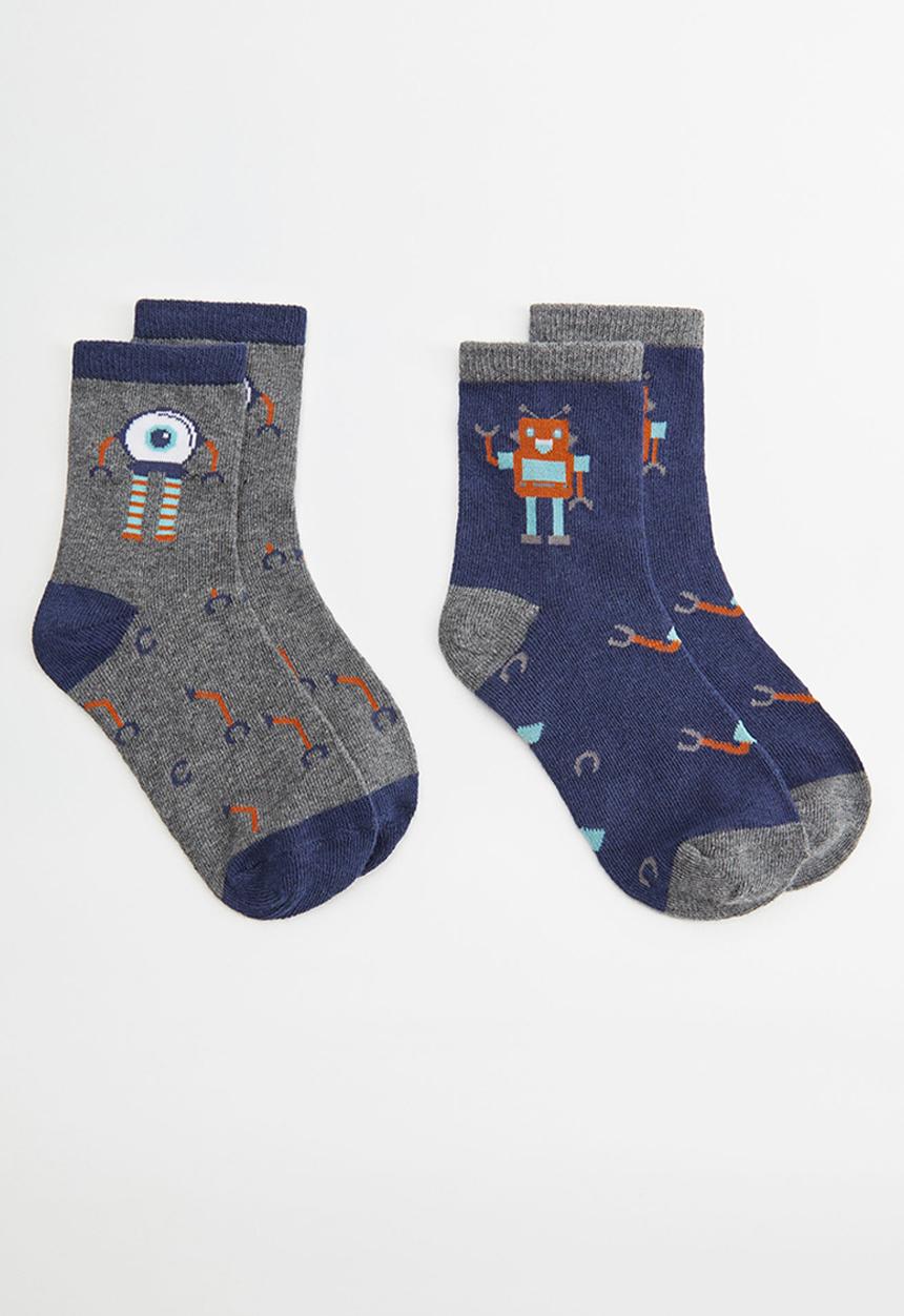 MANGO - Robot 2 pack socks - navy