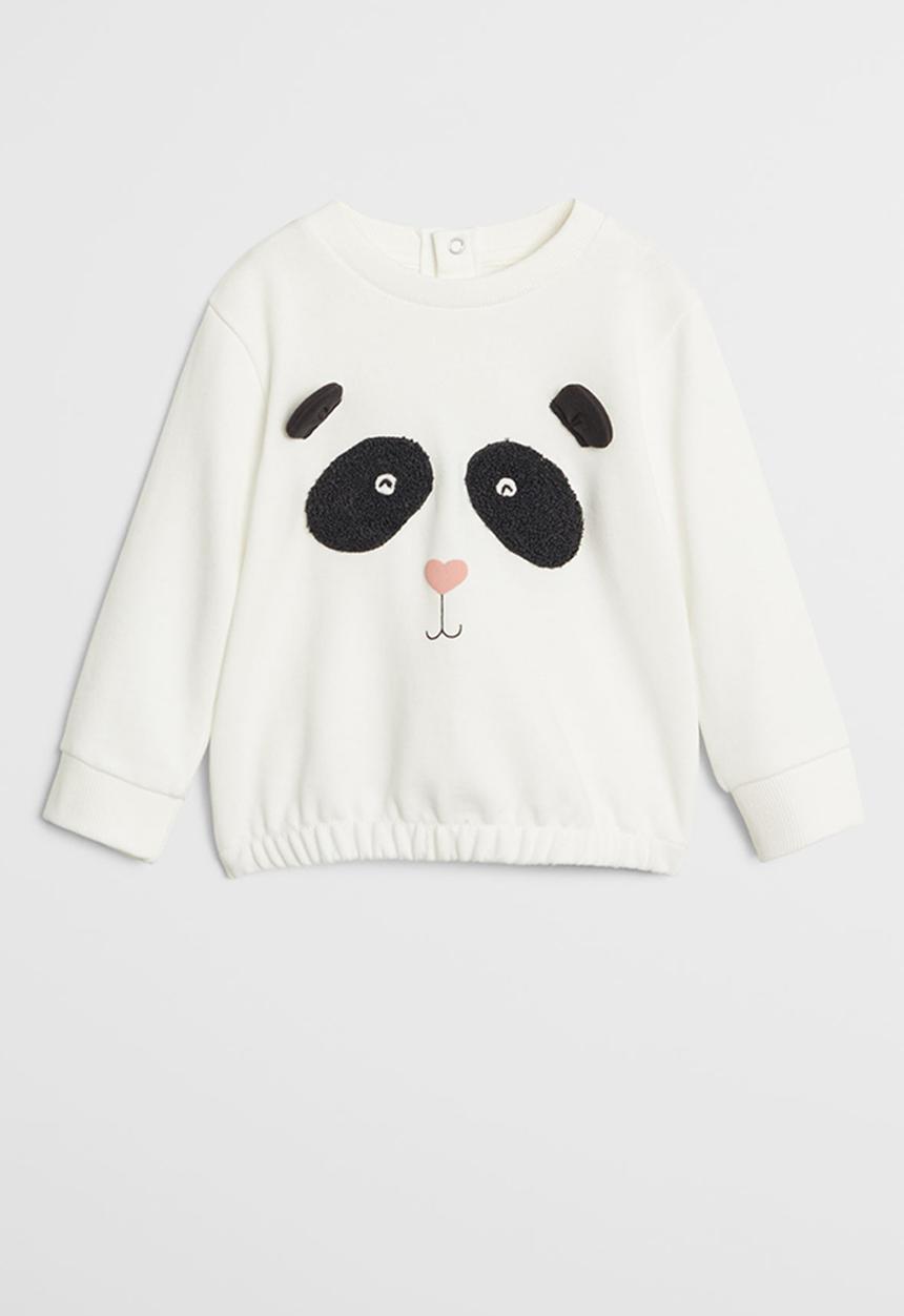 MANGO - Face sweatshirt - white