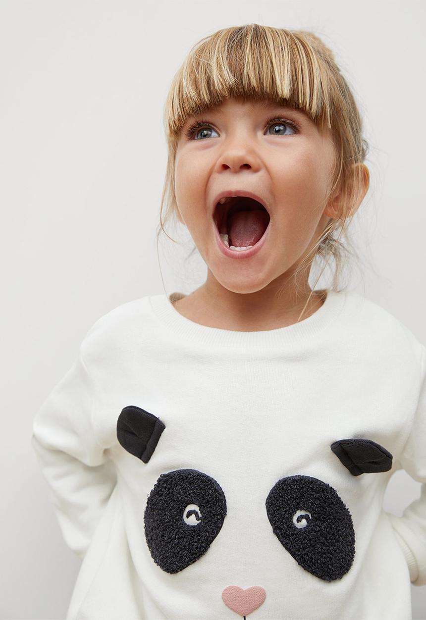 MANGO - Face sweatshirt - white