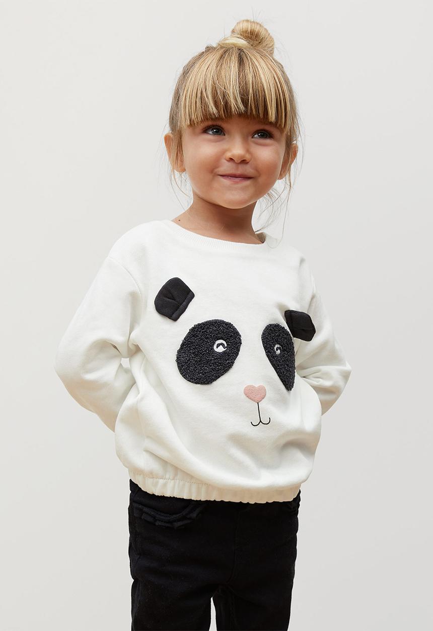 MANGO - Face sweatshirt - white