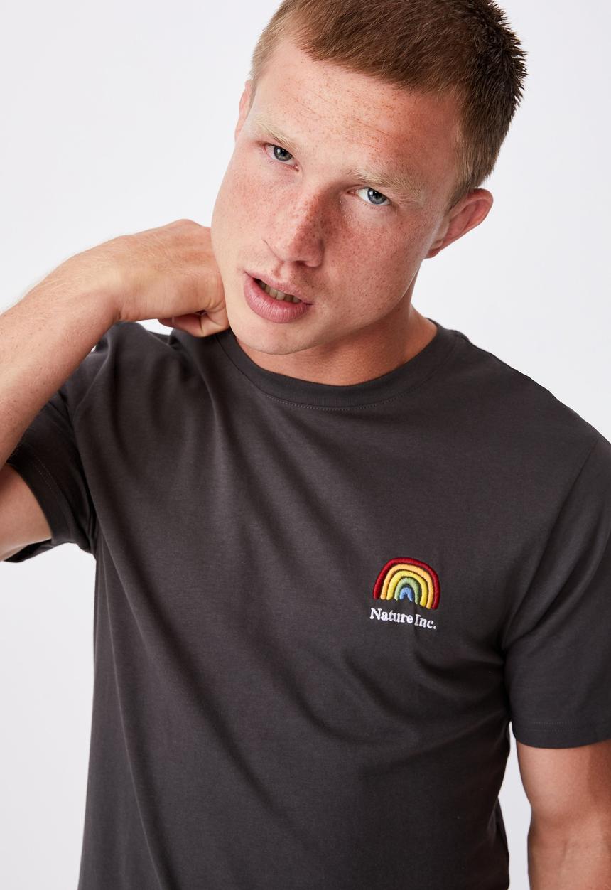 Cotton On - Tbar art t-shirt - faded slate