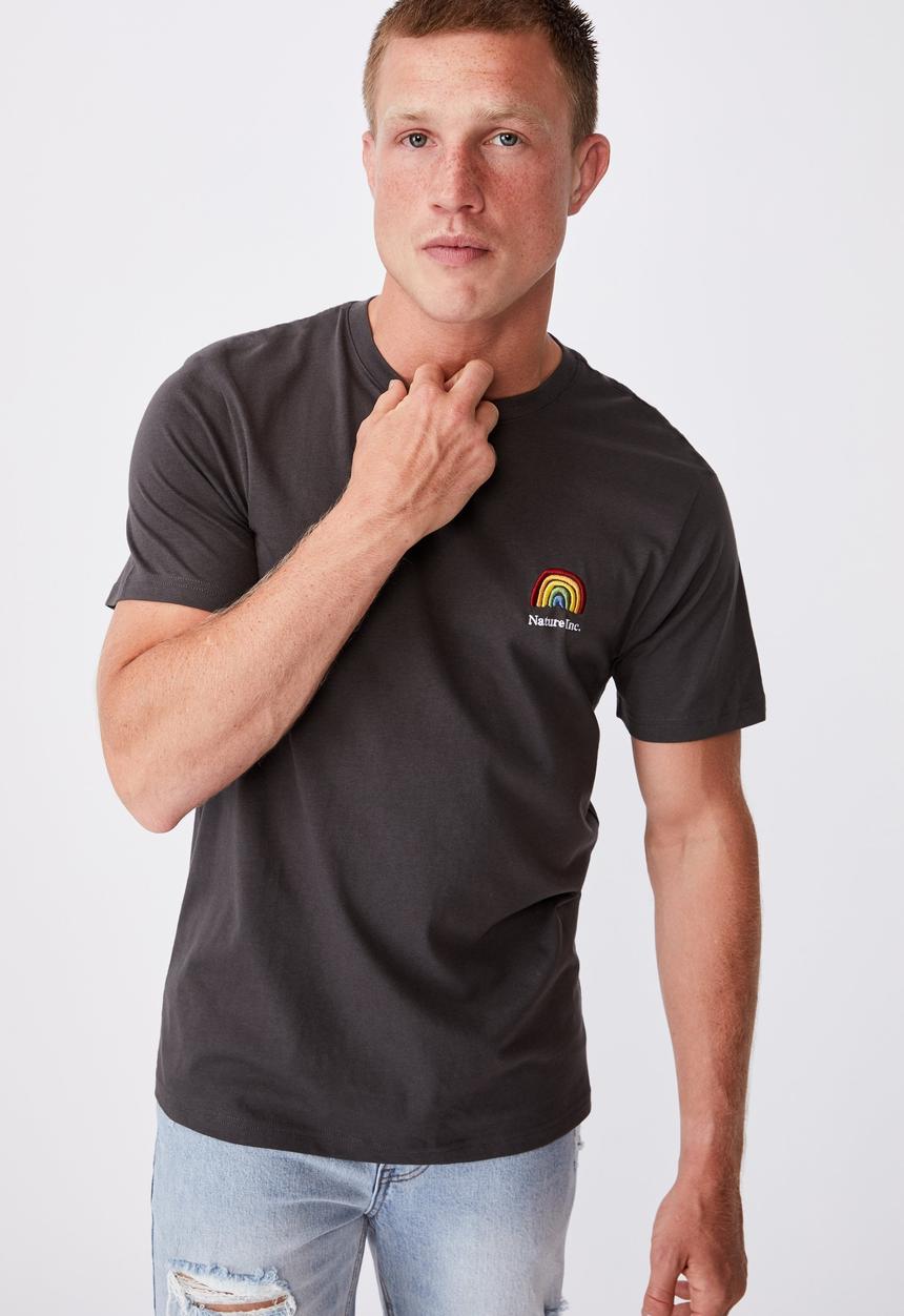 Cotton On - Tbar art t-shirt - faded slate