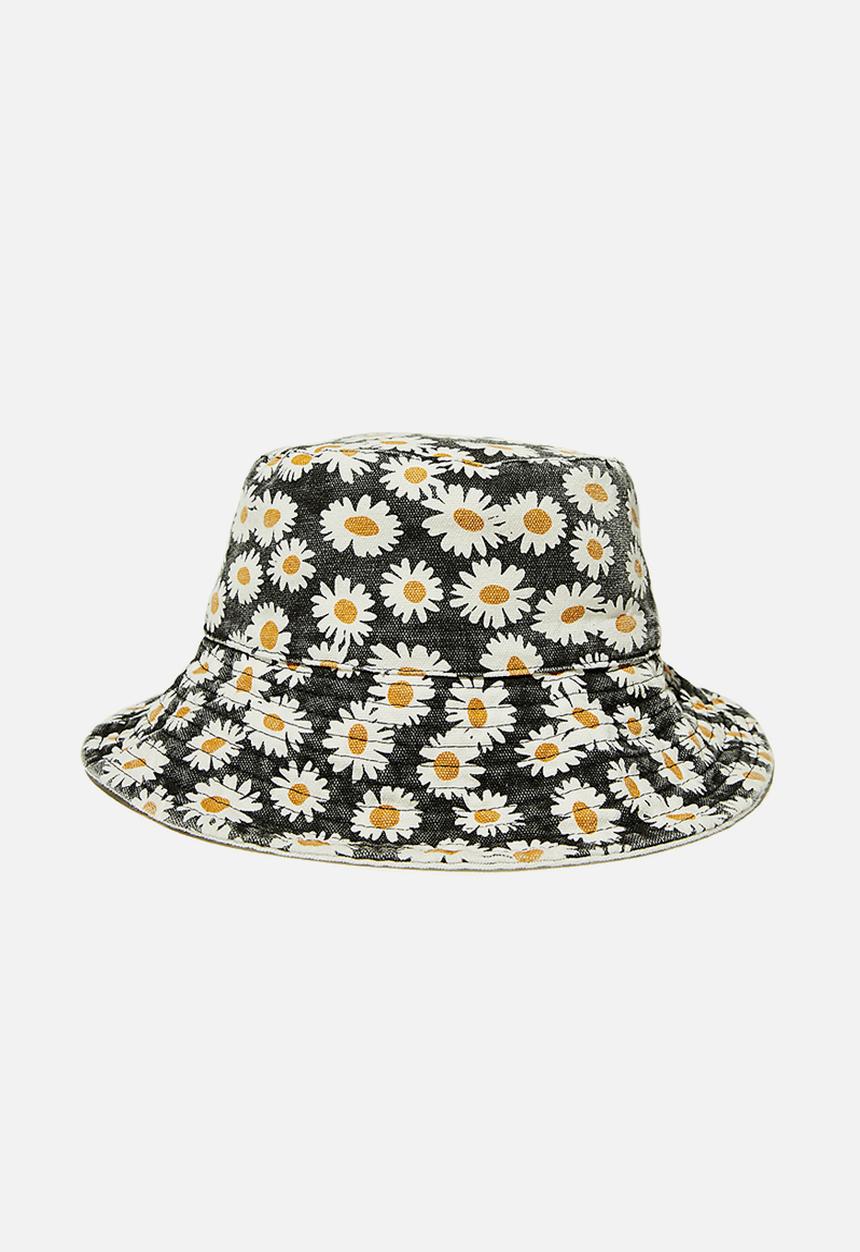 Rubi - Elly reversible wide brim bucket hat - black 