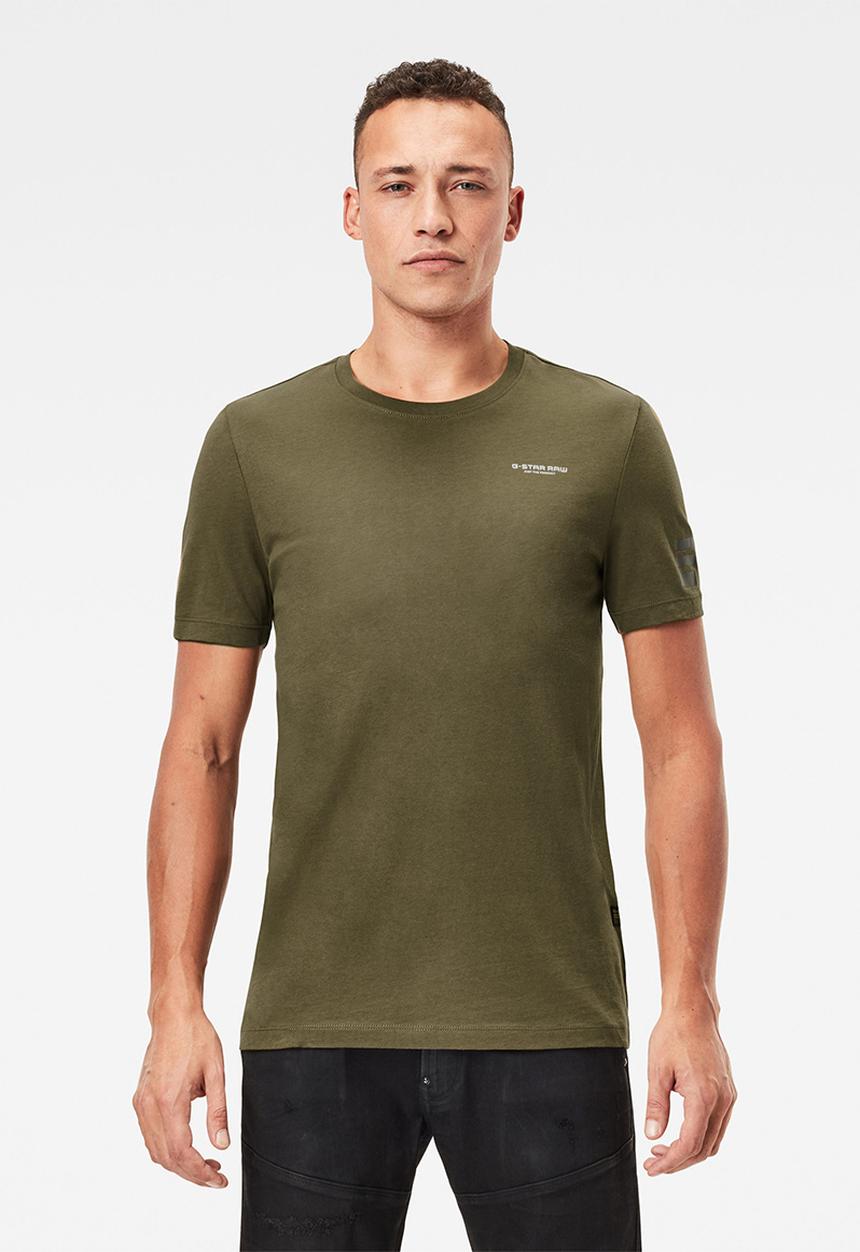 G-STAR - Text gr slim r t short sleeve - green 