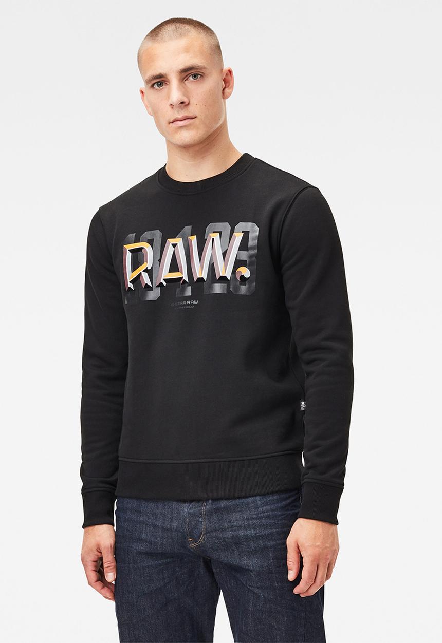 G-STAR - Raw dot r sw long sleeve - black 