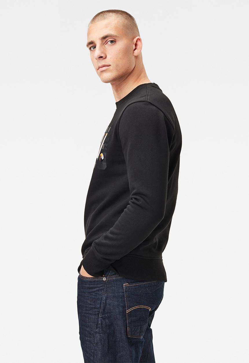 G-STAR - Raw dot r sw long sleeve - black 