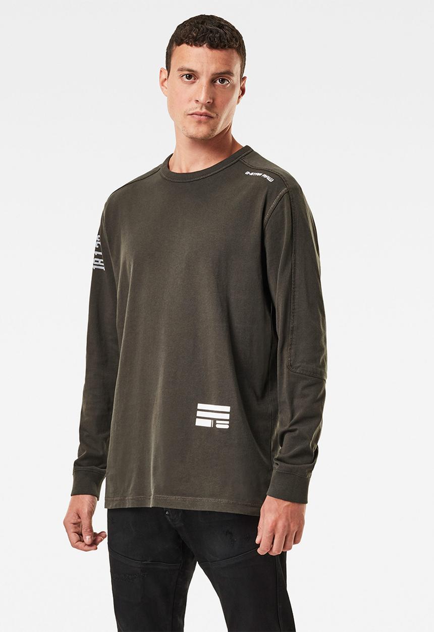 G-STAR - Multi logo+ korpaz r t long sleeve - grey 