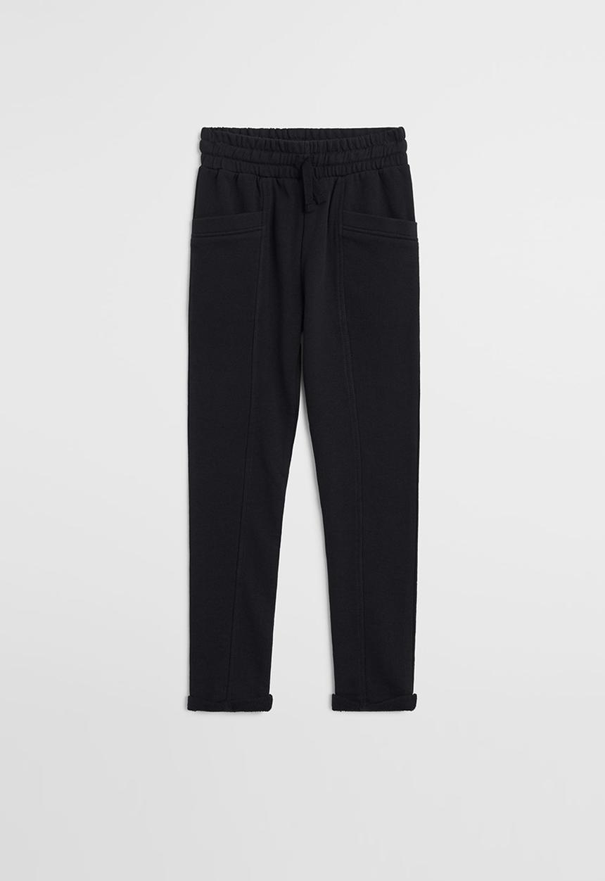 MANGO - Barna trousers - black