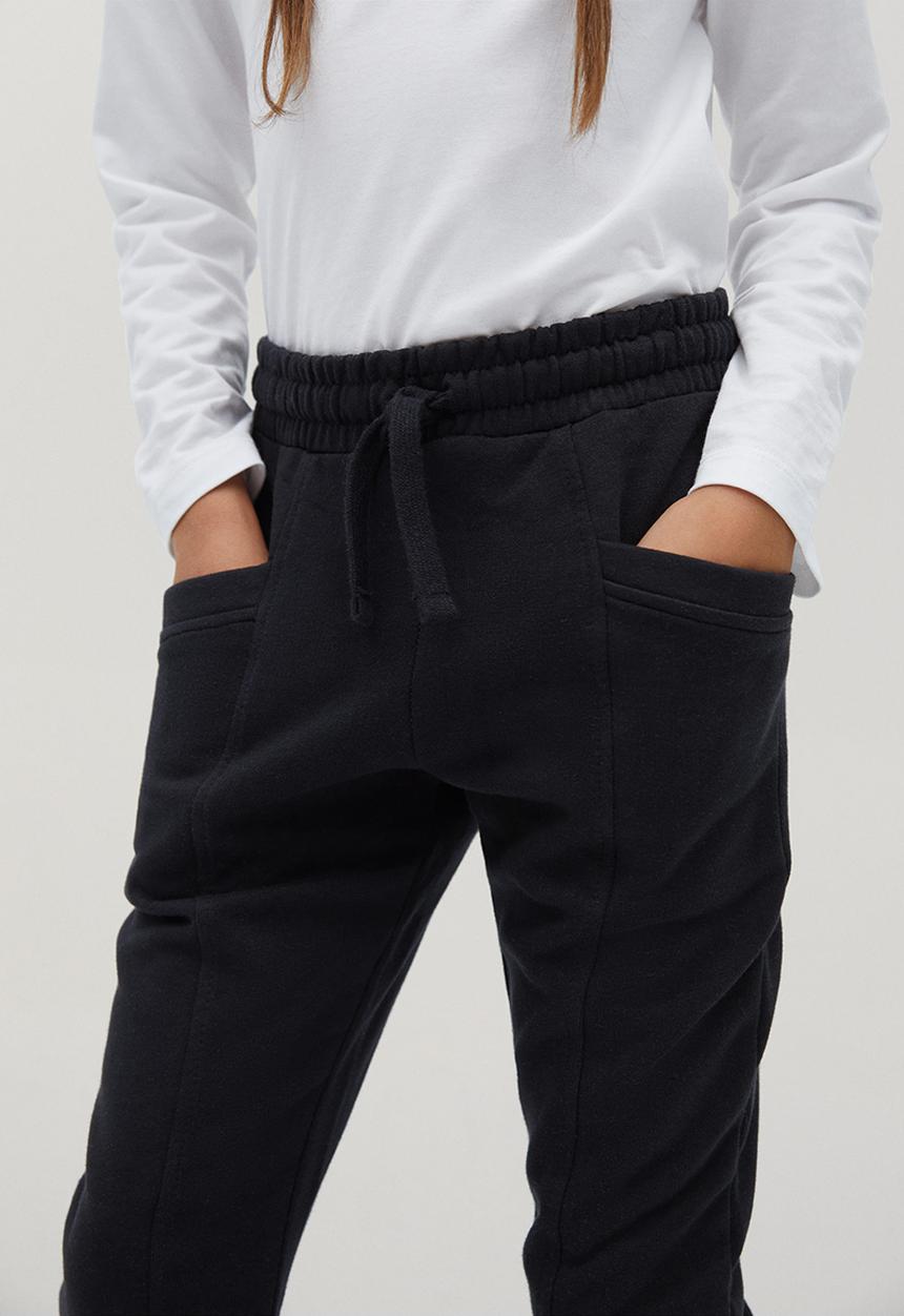 MANGO - Barna trousers - black