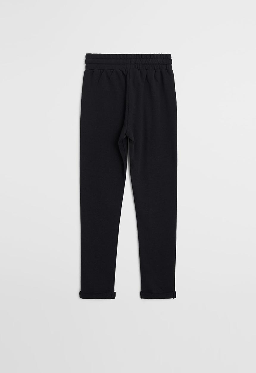 MANGO - Barna trousers - black