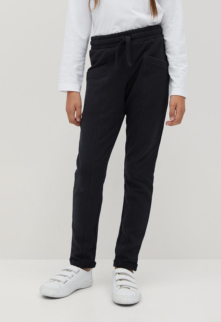 MANGO - Barna trousers - black