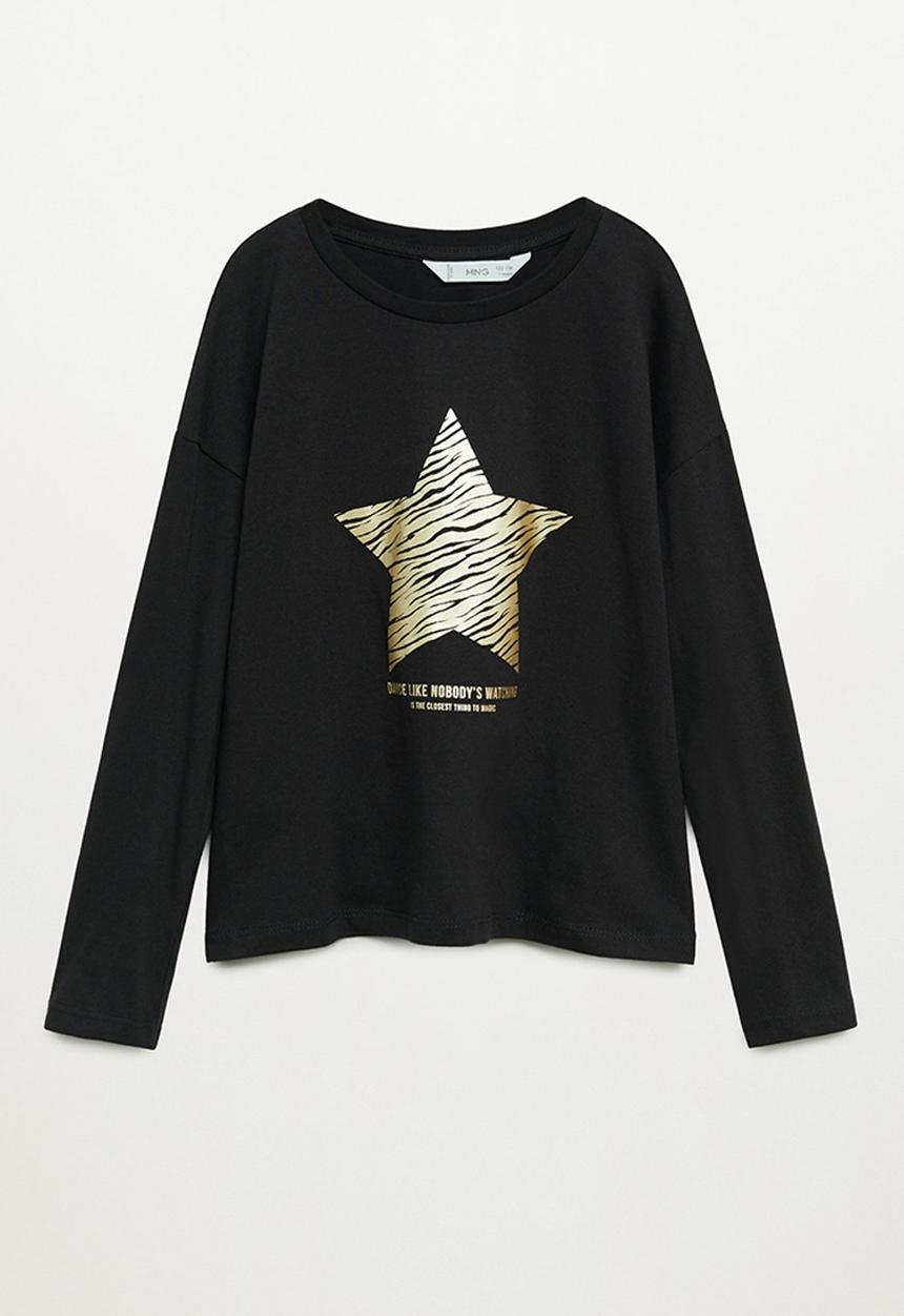 MANGO - Dancer2 long sleeve tee - charcoal
