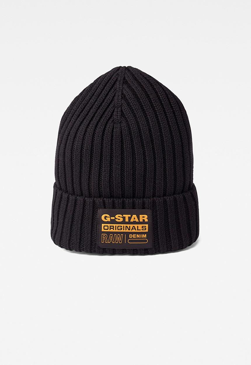 G-STAR - Rib beanie - black