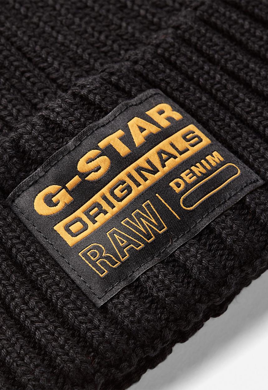 G-STAR - Rib beanie - black