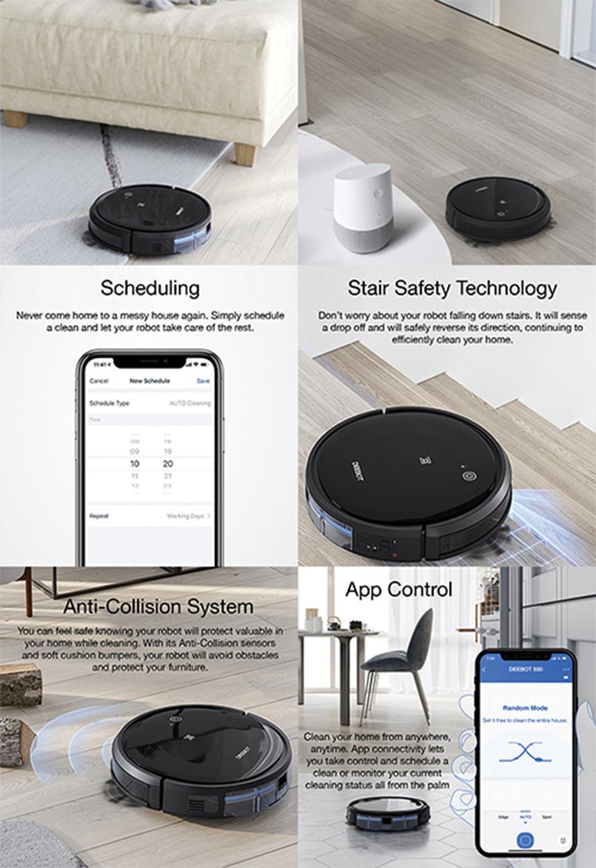 Ecovacs - Deebot 500 Robot Vacuum Cleaner 