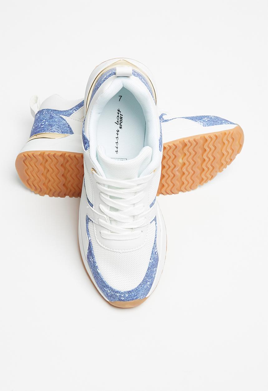 SISSY BOY - Styled to  go sneaker - white & blue 