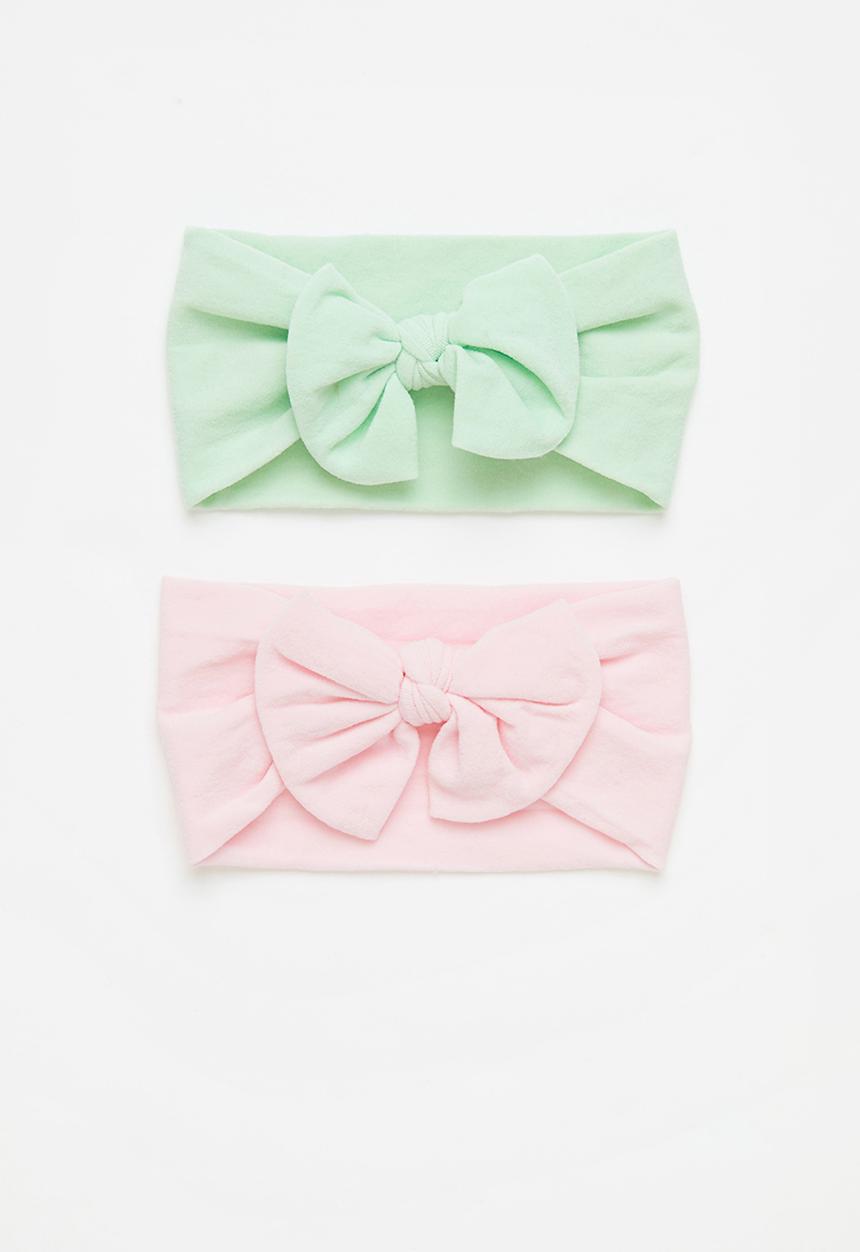 Pop Candy - Girls 2 pack headband - mint & pink