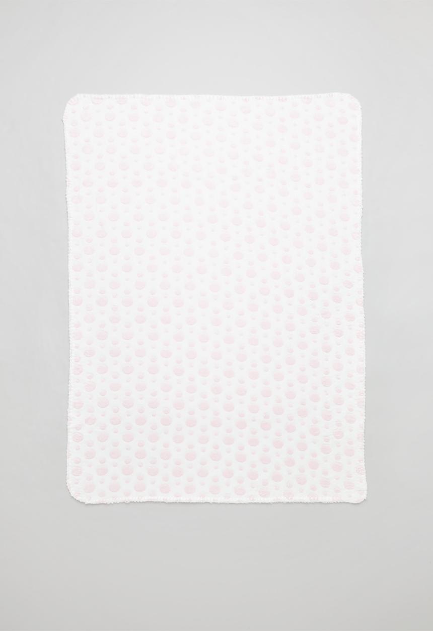 Pop Candy - Baby girls blanket - pink & white