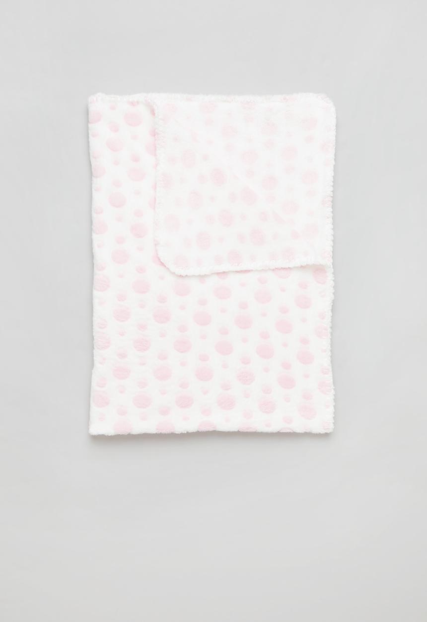 Pop Candy - Baby girls blanket - pink & white