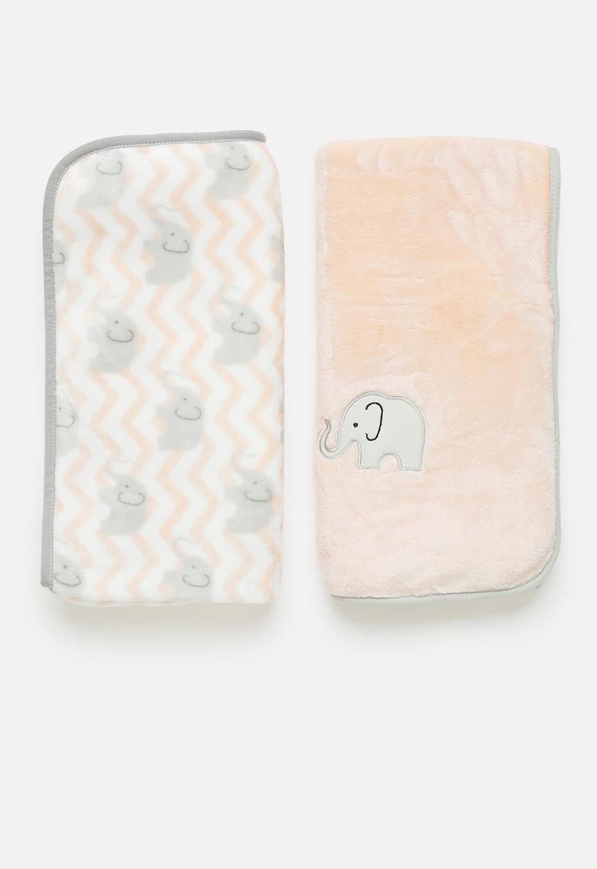 Pop Candy - Girls 2 pack blanket - pink & Grey 