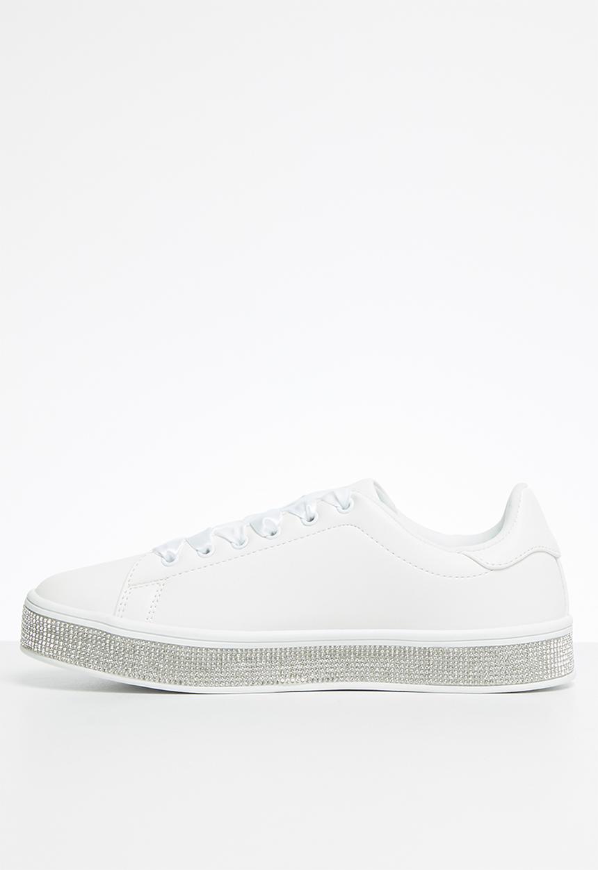 SISSY BOY - Duchess sneaker with bling sole  - white