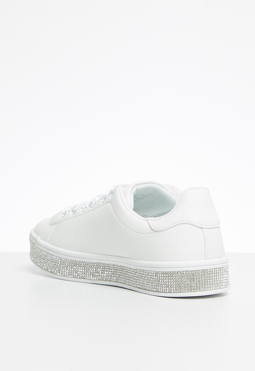 SISSY BOY - Duchess sneaker with bling sole  - white