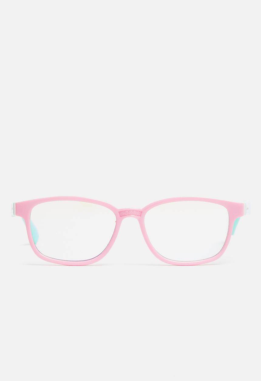 Sophie Moda - Girls anti blue light silicone frame glasses - pink & green 