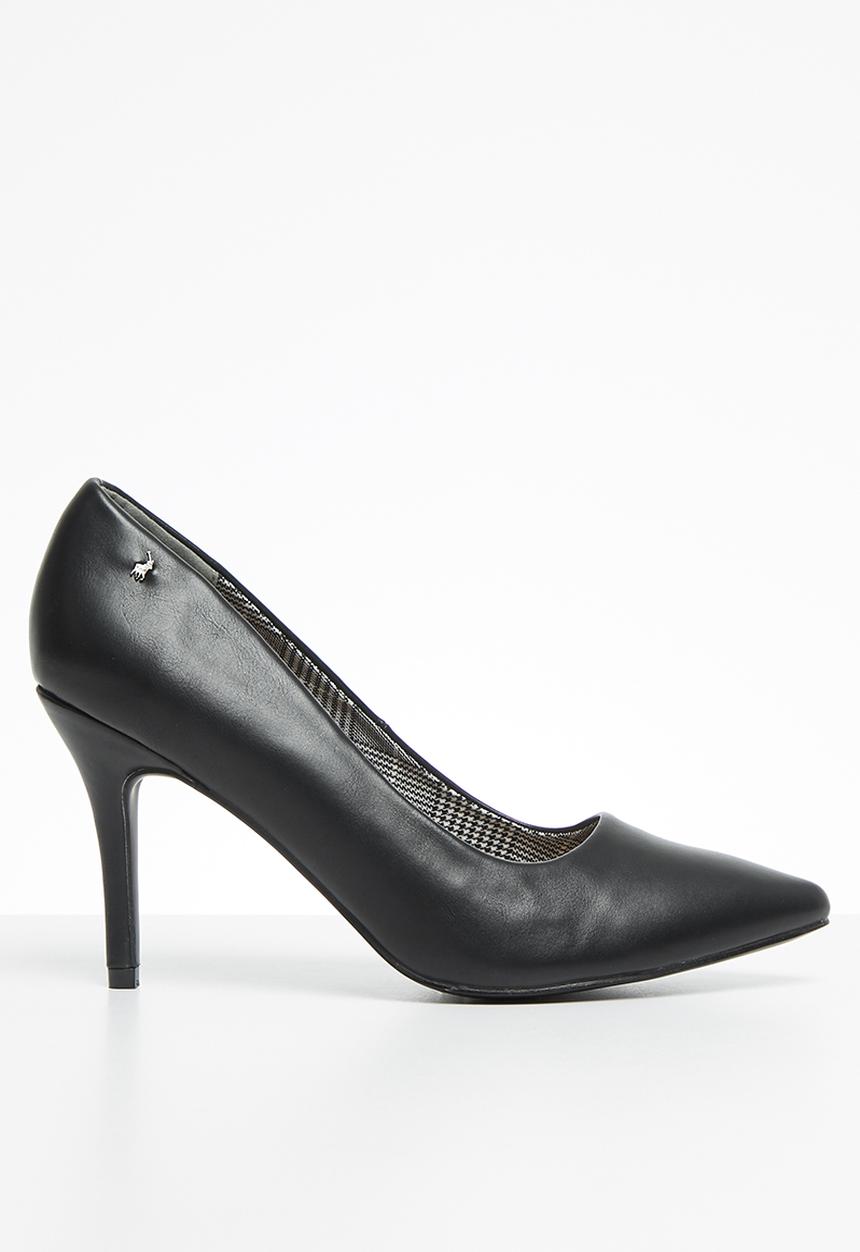 POLO - Aspen mid heel patent court - black