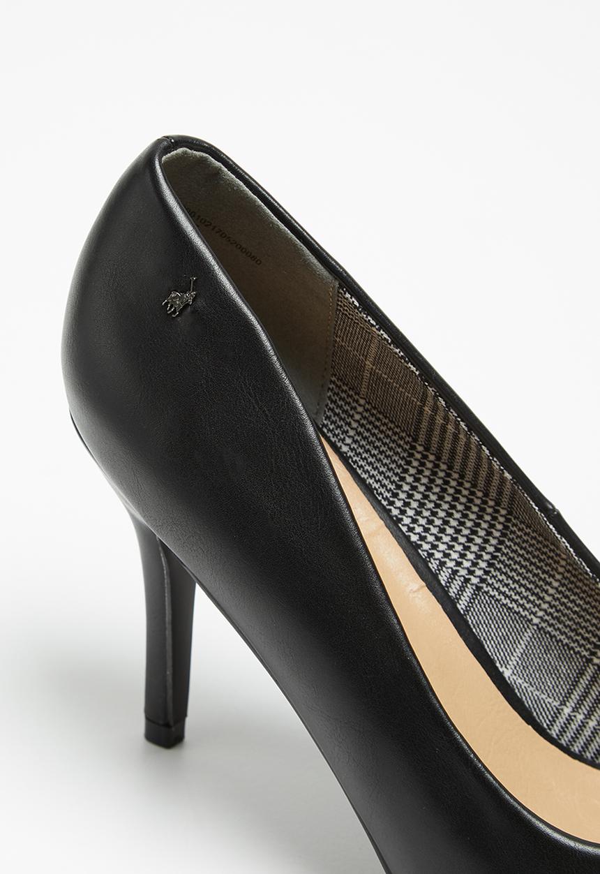 POLO - Aspen mid heel patent court - black