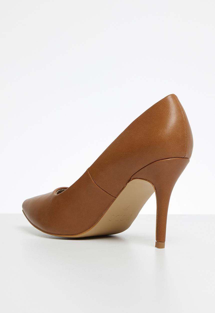 POLO - Aspen mid heel patent court - tan