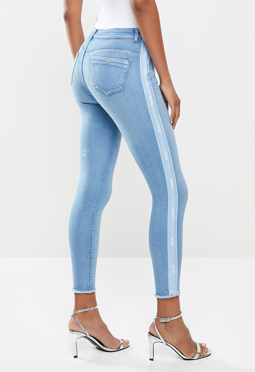 SISSY BOY - Saint west axel skinny with side tape - blue