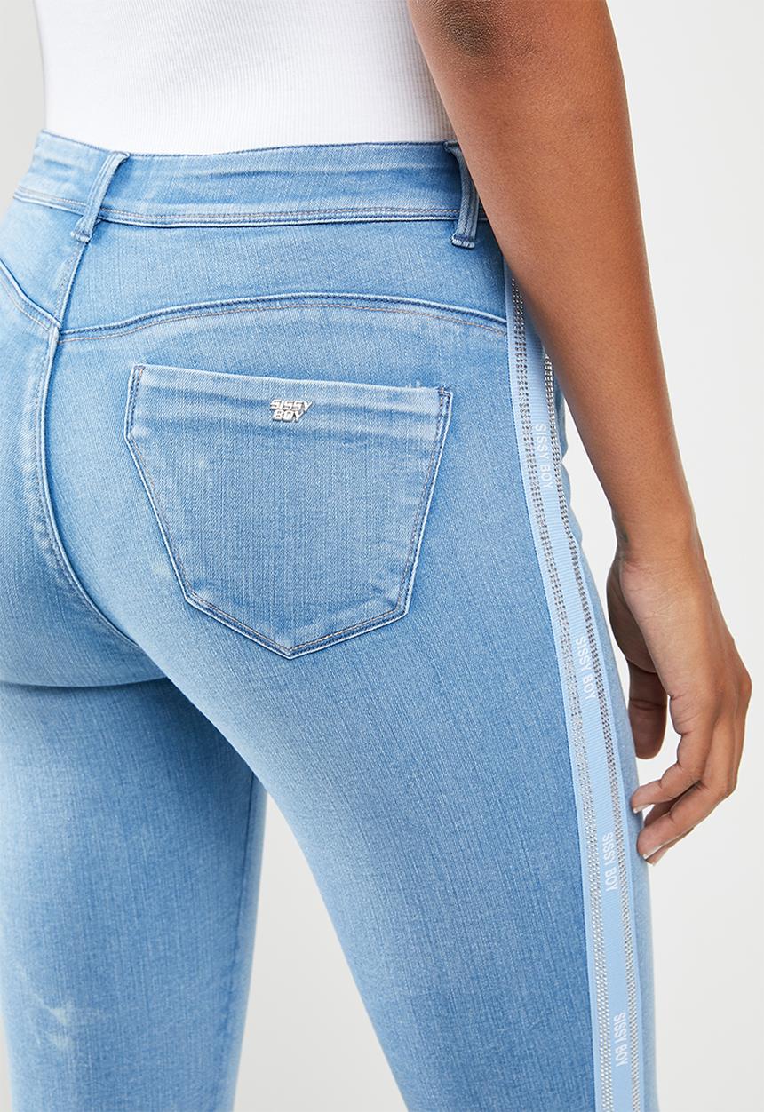 SISSY BOY - Saint west axel skinny with side tape - blue
