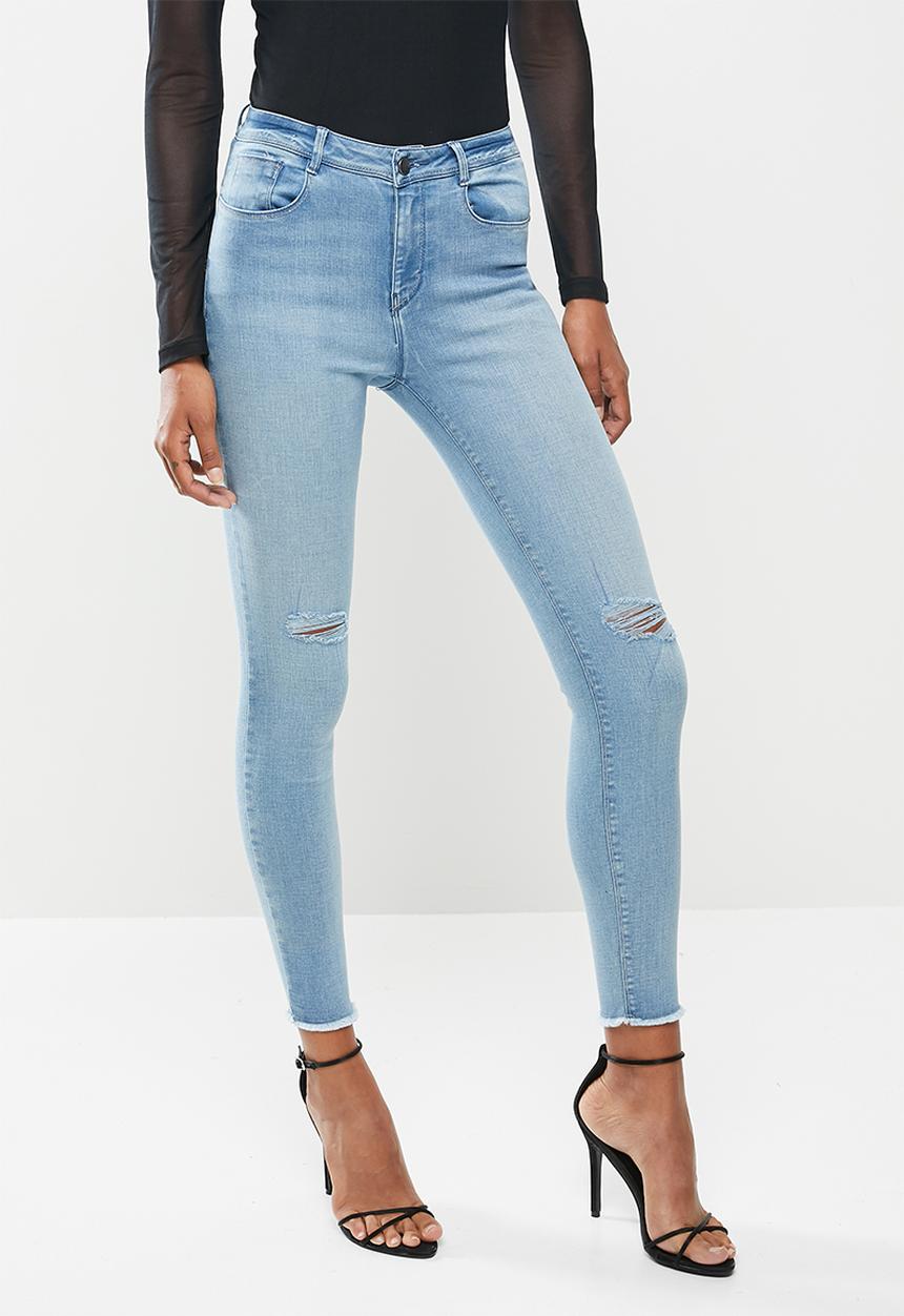 SISSY BOY - Flushed axel skinny with vinyl print - blue 