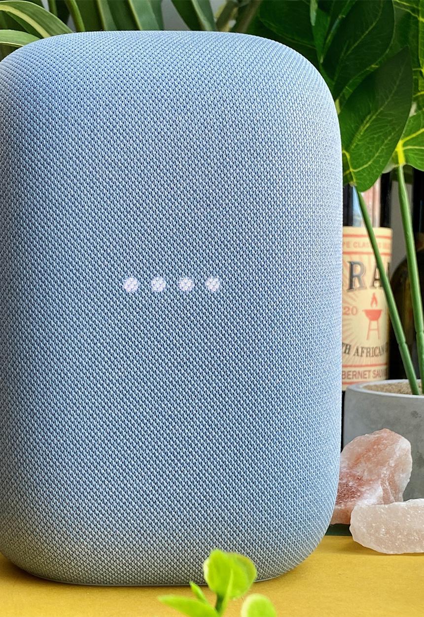 Google - Google nest audio speaker - sky blue