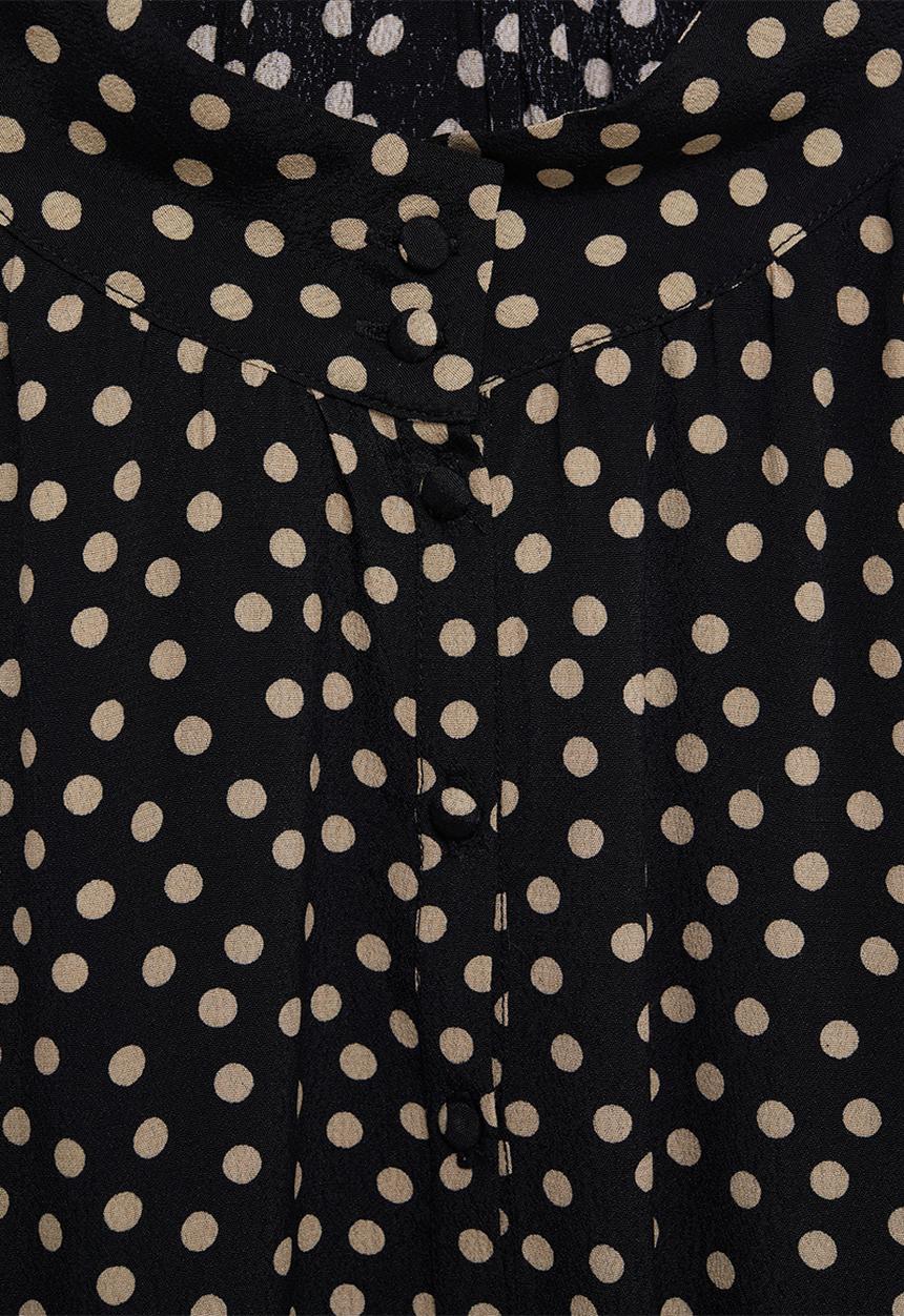 MANGO - Blouse peach - black