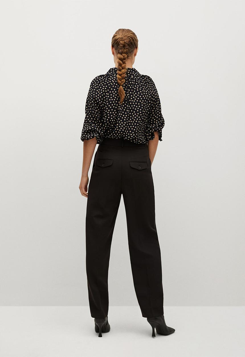 MANGO - Blouse peach - black